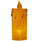 Qiri dekorativ LED Amber, 10.5cm, dritë e bardhë e ngrohtë, ngjyrë qelibar