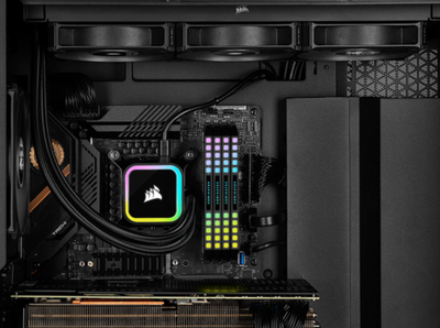 Ftohës uji për procesor Corsair H100i RGB ELITE, 240mm, i zi
