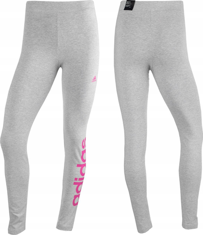 Legginsa për goca adidas Lin Tig Jr IC3580, të ngushta, gri