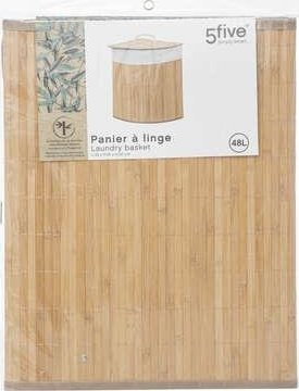Shportë rrobash për qoshe Atmosphera, bambu natyrale, 48L, ngjyrë natyrale