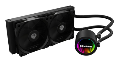Ftohës ujor për procesor Genesis Hydria 240, radiator 240 mm, ARGB, i zi