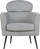 Karrige kolltuku SOBY Armchair, material tekstili, këmbë metalike, gri