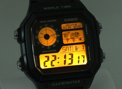 Orë për meshkuj Casio, e zezë