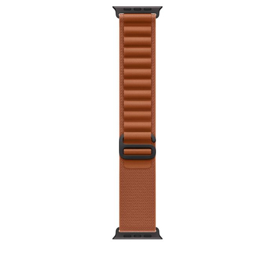 Apple Watch 49mm Loop, Terra Cotta Alpine Loop, Medium, Black Titanium Finish