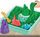 Set rërë kinetike Spin Master Kinetic Sand Sandbox, tabaka lojnash, ngjyrë e gjelbër