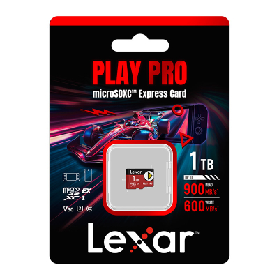 Kartë memorje Lexar PLAY PRO, 1TB, microSDXC, e kuqe
