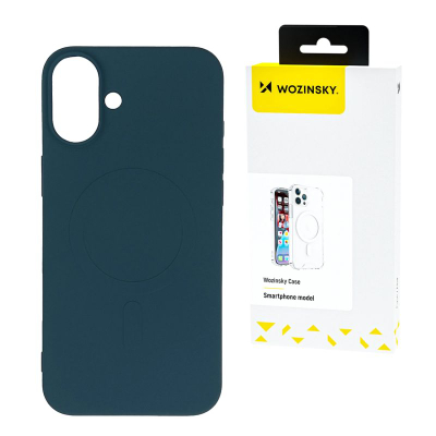 Kapak telefoni Wozinsky Liquid Silicone MagSafe, për Samsung Galaxy S25+, silikon i lëngët, blu
