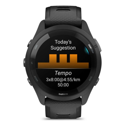 Orë sportive Garmin Forerunner 265, GPS, monitor rrahjesh zemre, e zezë
