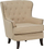 Fotelë VIBORG II, material tekstil, stil klasik wingback, bezhë