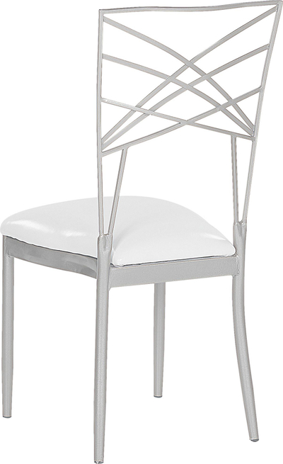 Set karrigesh ngrënieje Beliani Girard, metal, 2 copë, argjendtë