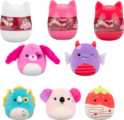 Lodër misteri Squishmallows Valentine's Mystery Squad, kapsulë surprizë, 3.5"