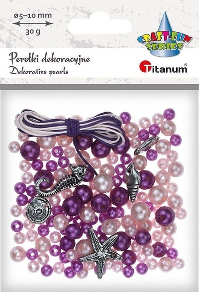 Set rruazash plastike Titanum, për bizhuteri, 30 g, rozë vjollcë
