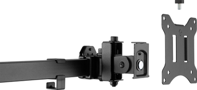 Држач за маса за монитори InLine Desk Mount, за 2 монитори до 32\", 9kg, црна