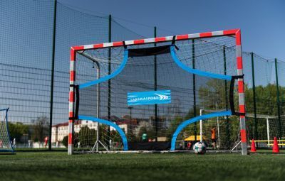 Tapet stërvitje futbolli Yakimasport Accuracy, 3 x 2 m, për portë standarde, i zi me blu