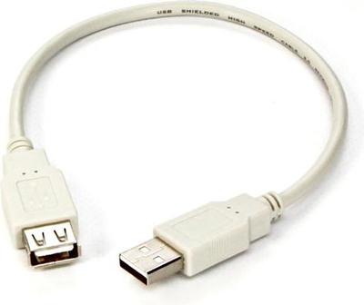 Kabllo Logo USB A - USB A, 0.3m, gri