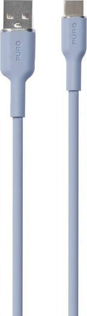 Kabllo kariku Puro Icon Soft, USB A me USB C, 1.5m, blu e çelët