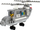 Set blloqesh për me bo lodra Alleblox Military, 179 copë, helikopter ushtarak, shumëngjyrësh