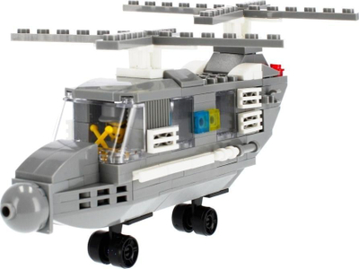 Set blloqesh për me bo lodra Alleblox Military, 179 copë, helikopter ushtarak, shumëngjyrësh