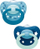 Biberon qetësues NUK Signature 6-18m, silikon, set 2 copë, transparent