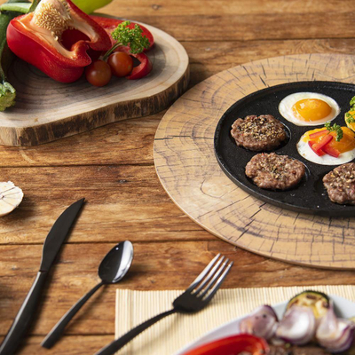 Set nënpjatash Orion Rustic Kitchen Mat, 38cm, pamje druri, kafe