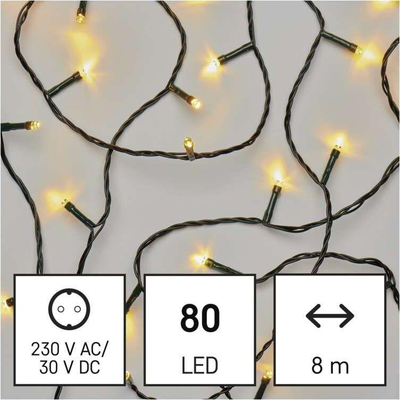 Drita dekoruese Emos 80 LED, të bardha