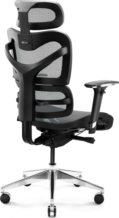 Karrige zyre Diablo Chairs V-Commander, ergonomike, rrjetë, e zezë gri