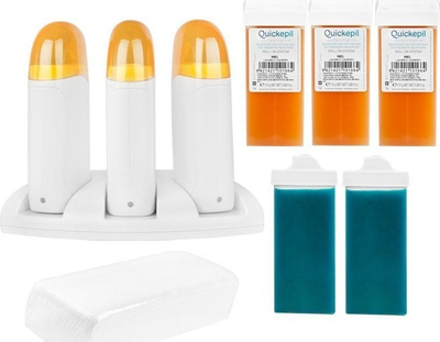 Set depilimi Activeshop Valencia, ngrohës trio për fishekë dylli, për fytyrë dhe trup