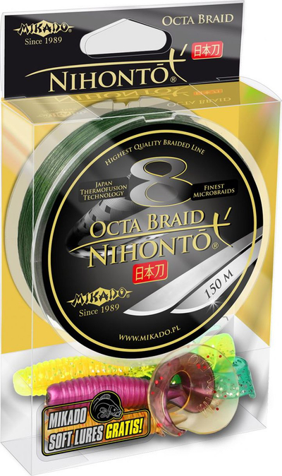 Tel i gërshetuar Nihonto Octa Braid 0.45mm 150m, i gjelbër (Z24G-045)