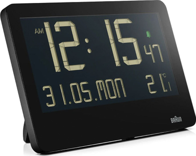 Orë muri Braun BC14B, mekanizëm kuarci, me alarm, e zezë
