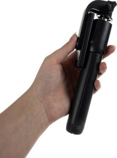 Selfie stick tripod RoGer V17, telekomandë Bluetooth, për smartphone, i zi