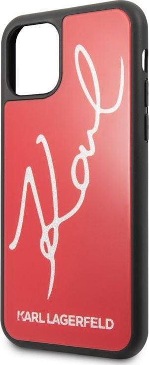 Mbulesë telefoni Karl Lagerfeld Double Layer HC Karl Signature, për iPhone 11 Pro, dy shtresa, e kuqe