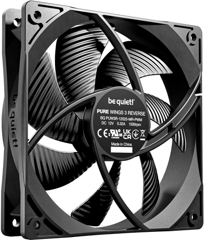 PC вентилатори Be Quiet Pure Wings 3 PWM Reverse, сет 3x120mm, црни