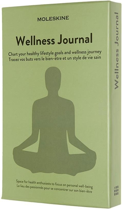 Fletore Wellness Journal Moleskine, kapak i fortë, 13 x 21cm, 400 faqe, jeshile