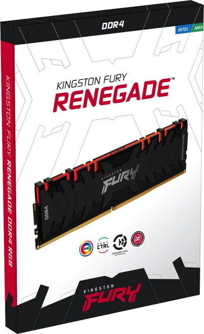 Memorie Kingston Fury Renegade RGB, DDR4, 32 GB, 3600 MHz, CL16, KF436C16RBAK4/32