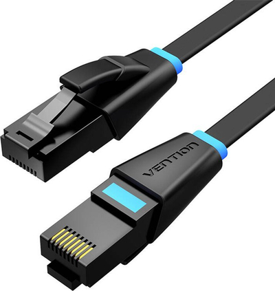 Kabllo rrjeti Vention Flat Cat6, UTP, 1.5m, e zezë