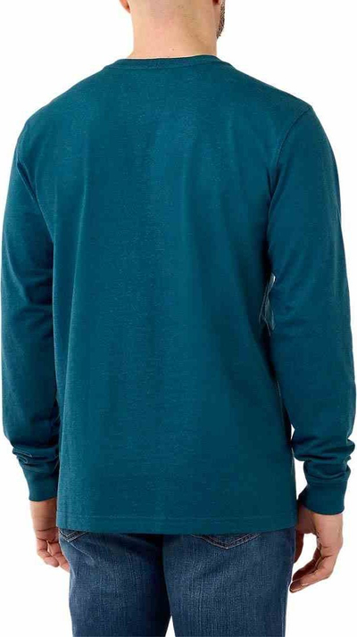 Bluza Carhartt Logo, pambuk, mëngë të gjata, blu e errët