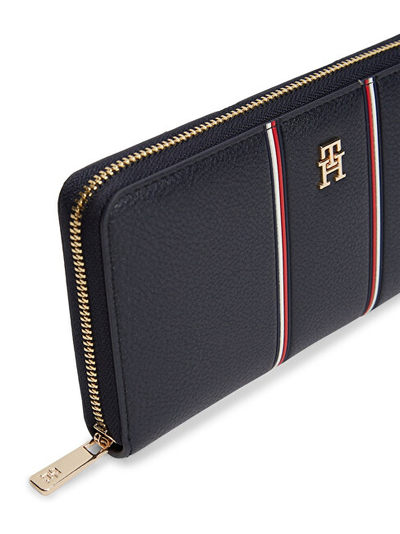 Portofol Tommy Hilfiger Th Icon Lrg Za Corp AW0AW18654, mbyllje me zinxhir, dark blue