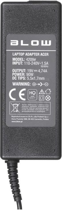 Adapter karikues për laptop HP 19V 4.74A, 90W, spinë 5.5x2.5mm, i zi