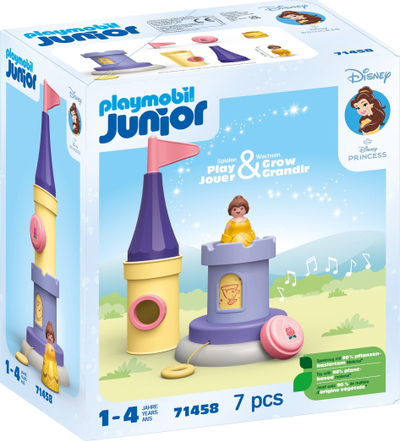 Set lodrash Playmobil Junior Disney Beauty and the Beast, Kulla e Lojës e Bellës, me zë, shumëngjyrëshe