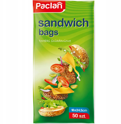 Qese sanduiçi Paclan Sandwich Bags, letër, 18x24.5 cm, 50 copë