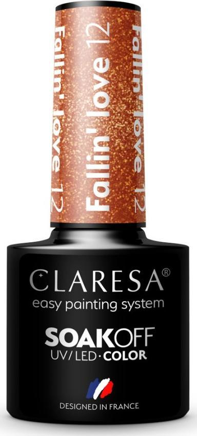 Llakk xhel për thonj ClareSA SoakOff Fallin' Love 12, UV LED, 5g