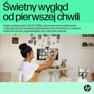 HP Webcam 620, FHD, црна