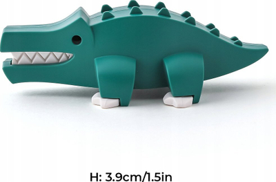 Lodër magnetike HalfToys Krokodil HAS006, puzzle 3D skeleti, jeshile