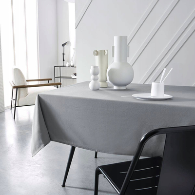 Mbulesë tavoline Modern Cotton, 150x300 cm, pambuk, gri e çelët