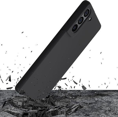 Këllëf telefoni 3mk për Samsung Galaxy S21 FE 5G, silikoni, i zi
