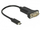 Kabllo adapter DeLOCK 63908 USB Type C në RS 232 DB9, 0.15m, e zezë