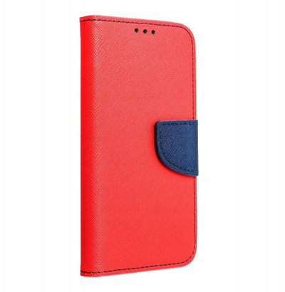 Корица Fancy книга за Samsung Galaxy S24 FE, во две бои, црвена и темно сина