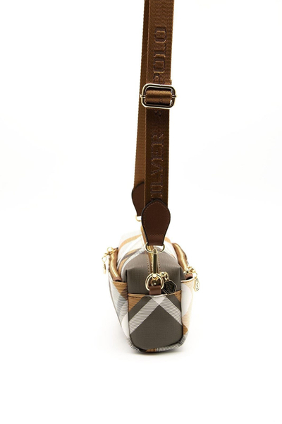 Çantë Silver&Polo, argjendtë/karamel
