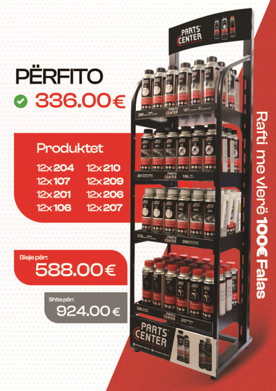 Set raft Parts Center, për biznese, 8 lloje