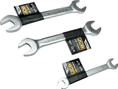 Çelës i hapur JCB JCB-754, set 3 copë, përmasat 8x10 16x17 17x19 mm, ngjyrë argjendtë